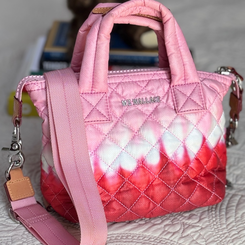 MZ Wallace Micro VALENTINE’S DAY Sutton Pink Red Tie Dye Bag Ombre Purse Gift